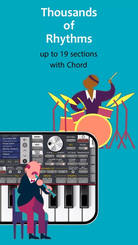 Choose your favorite rhythms to create music in ORG 24 MOD APK