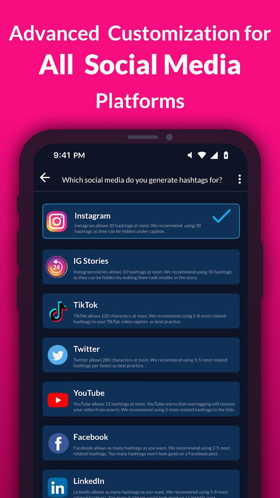 Hashtags Manager for Followers
