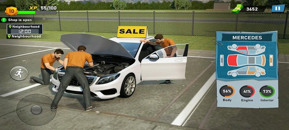 Check the current status of cars in Car Dealership Business Game MOD APK