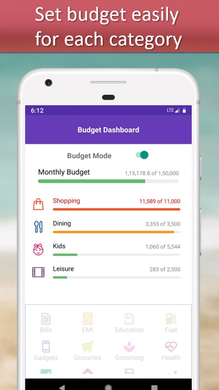 Understand the changes in each expense category in FinArt MOD APK