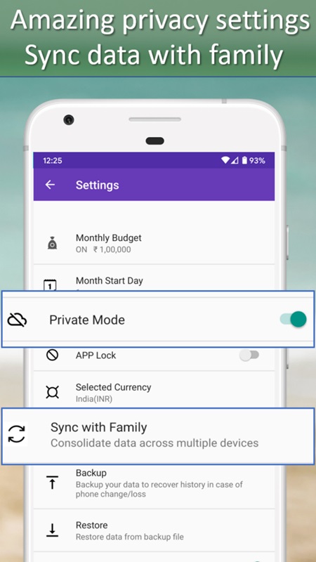Automatically back up and synchronize all data in FinArt MOD APK