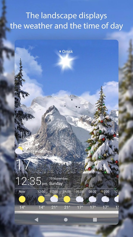 Display all important weather information on your screen in Weather Live Wallpapers MOD APK