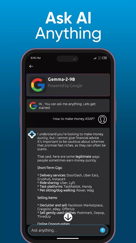 Ask questions about any issues you have in Deep AI MOD APK