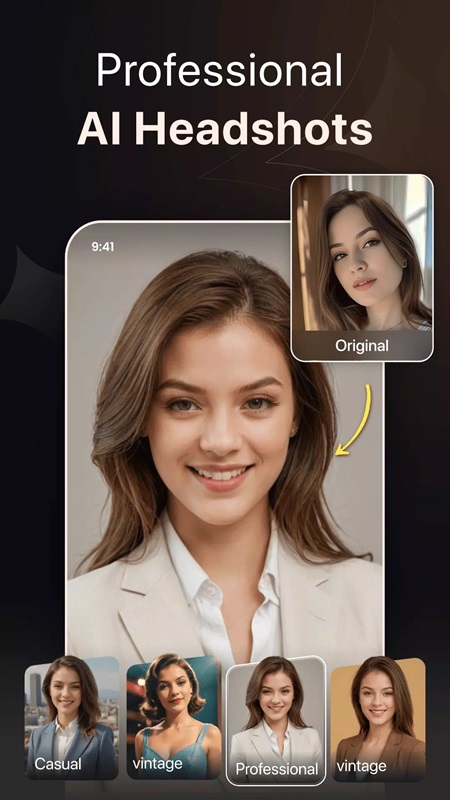 Easily get classy photos for LinkedIn profile pictures in Facewow MOD APK