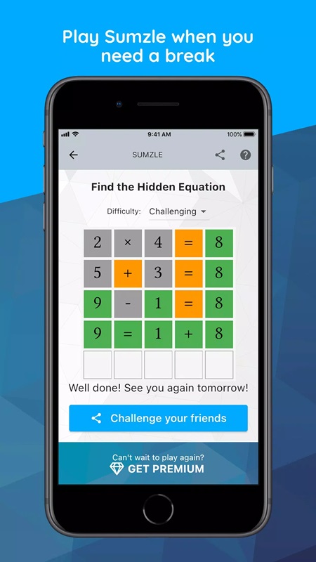 Relieve stress after homework time with Sumzile game in Maple Calculator MOD APK