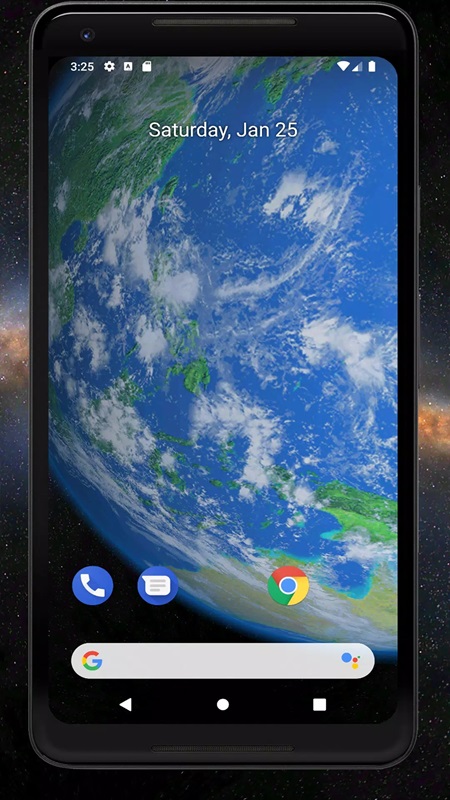 Khám phá quá trình chuyển động của hình nền Trái Đất trong Earth 3D Live Wallpaper MOD APK