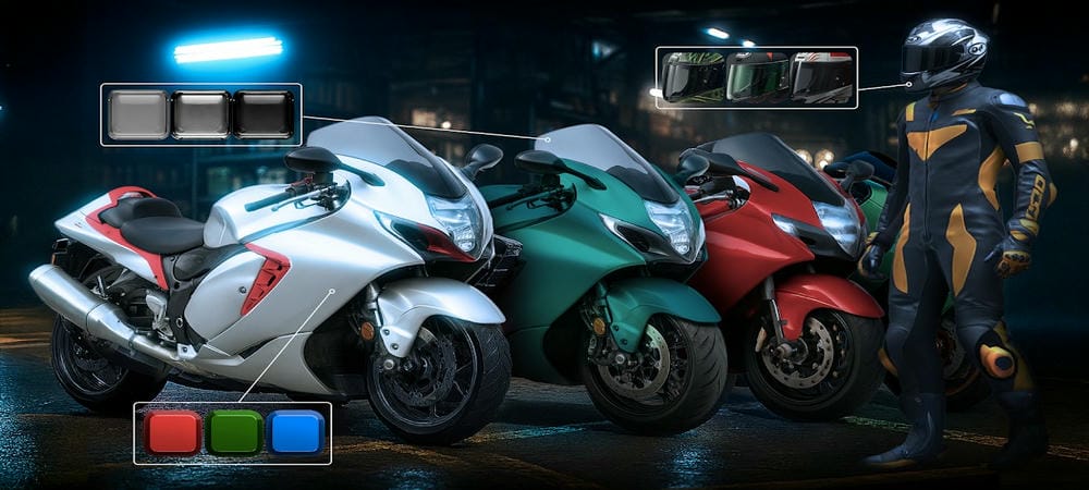 Customize your motorcycle and character to your liking in Extreme Motorcycle Simulator MOD APK