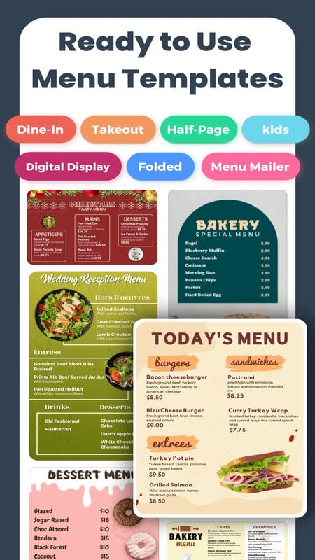 Menu Maker Menu Templates mod