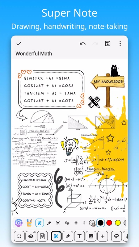 Freely create and customize notes as desired in DrawNote MOD APK