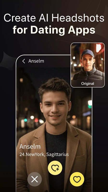 Create beautiful portrait photos to use as photos for dating apps in Facewow MOD APK