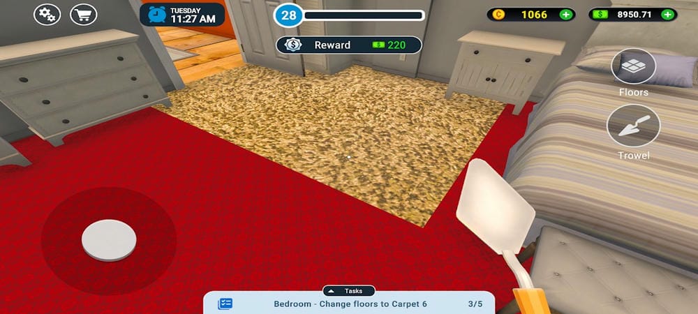 Change everything in the room to make it more beautiful in Home Design Simulator MOD APK