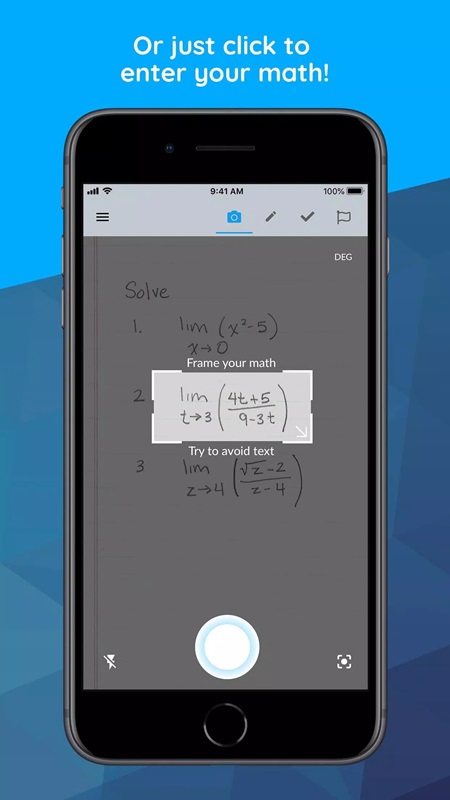 Use the camera on your device to capture math problems in Maple Calculator MOD APK