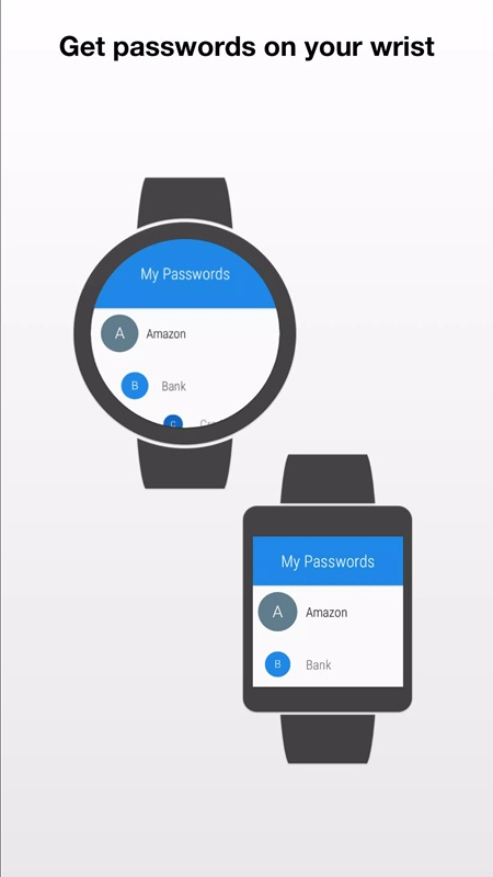Easily connect and enter passwords on your smartwatch in My Passwords Manager MOD APK