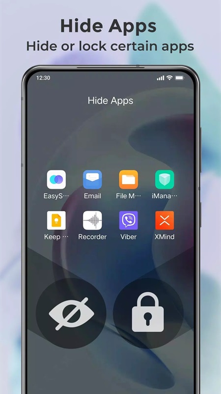 Easily hide and lock certain apps in Newer Launcher 2025 launcher MOD APK
