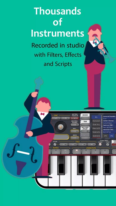 Use thousands of different instruments for your music in ORG 24 MOD APK