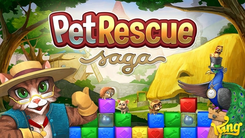 Pet Rescue Saga MOD APK 4.20.0.0 (Menu/Unlimited Boosters, Lives)