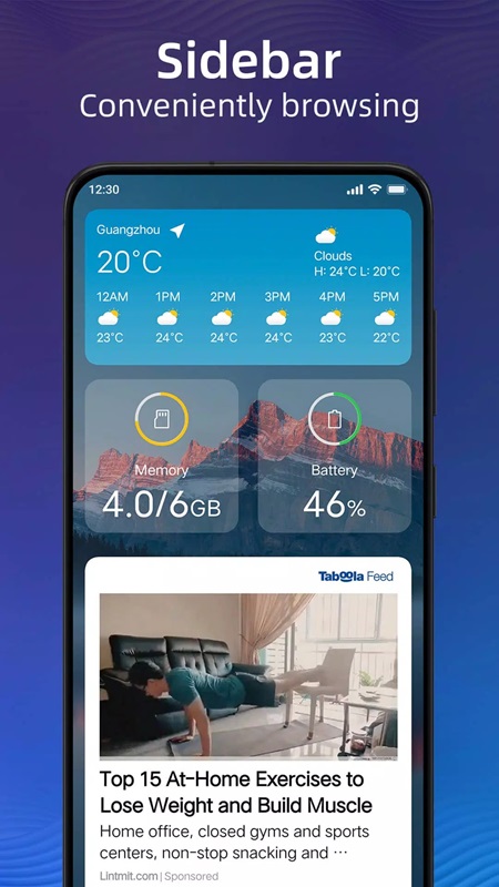 Choose the content displayed in the device's sidebar in Pie Launcher version 2025 MOD APK