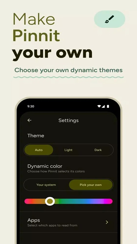 Change the system's display interface in Pinnit MOD APK