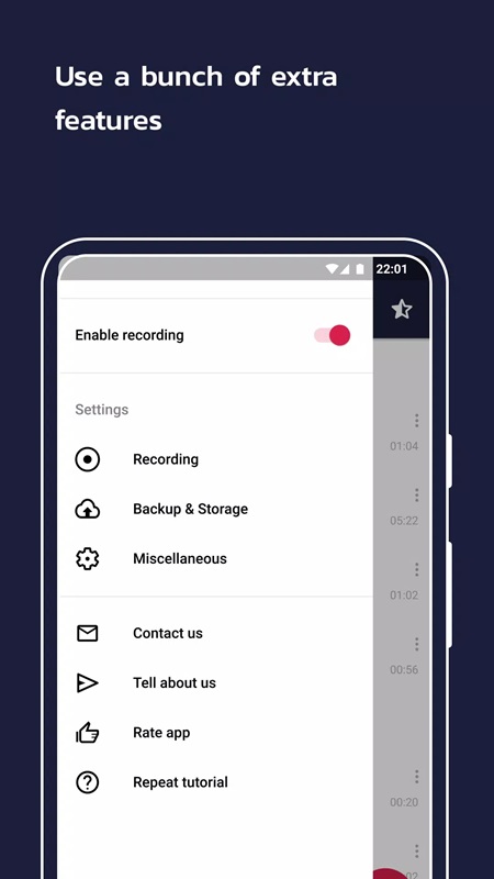 Customize some features on settings in Talker ACR MOD APK