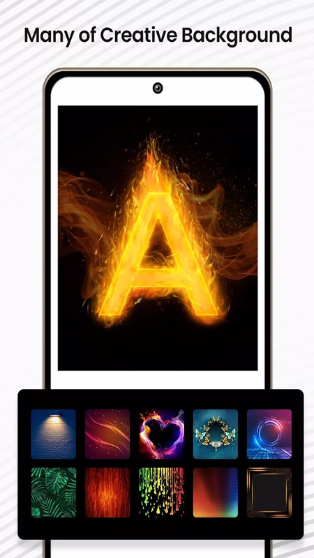 Feel free to choose different backgrounds for photos in Text Art MOD APK
