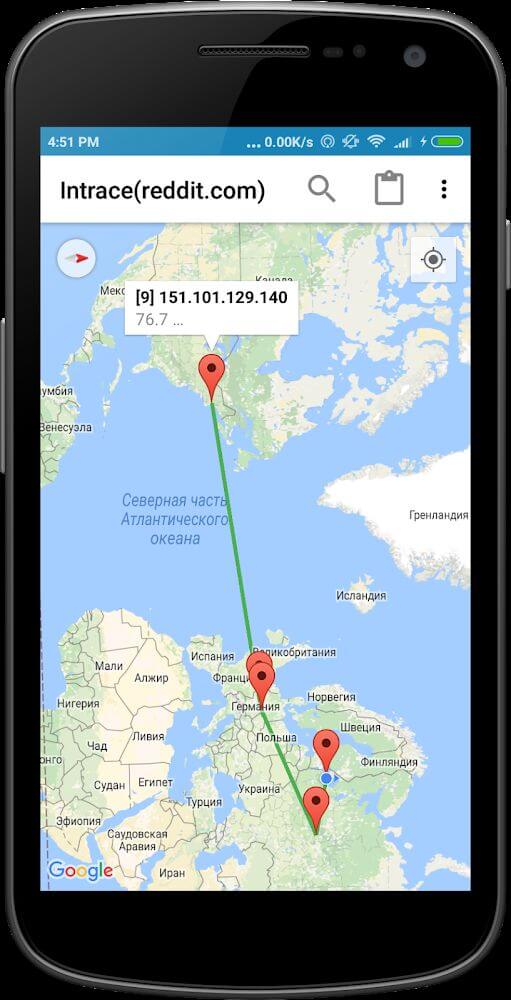 Intrace: Visual Traceroute