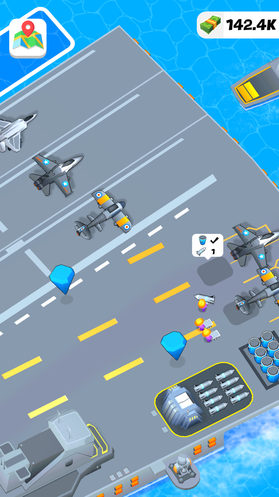 Idle Aircraft Carrier MOD APK V0.7.2 (Free in-app Purchases)