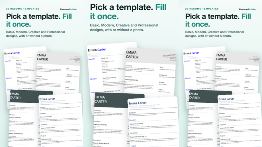 Resume Builder – CV Maker App MOD APK V18.1.34 (Premium Unlocked)