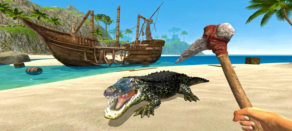 Hunt different animals on the island in Uncharted Island Survival MOD APK
