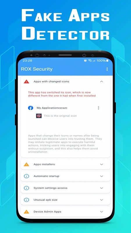 Get information about fake applications in Rolex Security MOD APK