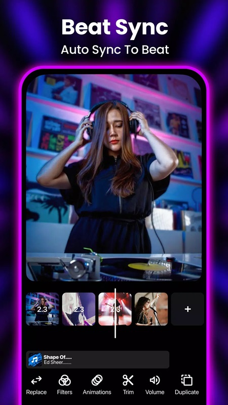 Make video edits to your favorite music beats in Templix MOD APK