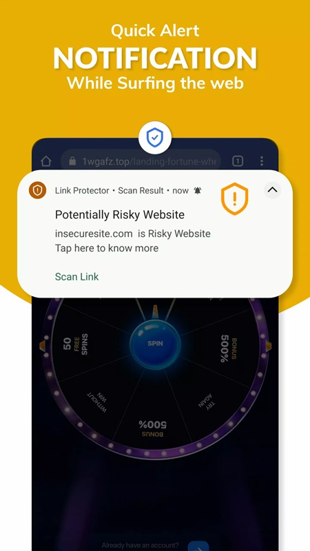 Get full warning when there are risky websites in LinkWall MOD APK