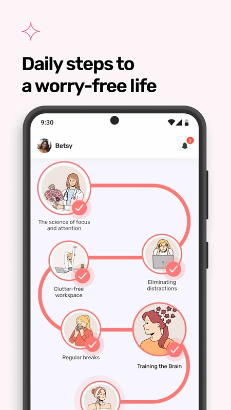 Plan and target steps in Mindway MOD APK