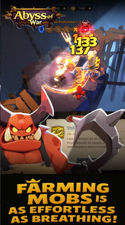 Overcome all the levels from easy to difficult in Abyss Of War MOD APK