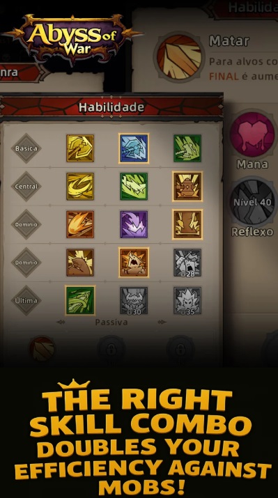 Use combo moves to defeat monsters quickly in Abyss Of War MOD APK