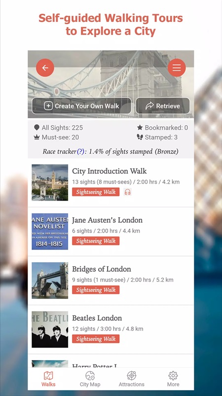 Explore and find tourist attractions around the city in GPSmyCity MOD APK