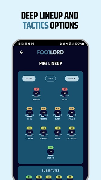 Build a strong team to defeat your opponents in FootLord MOD APK