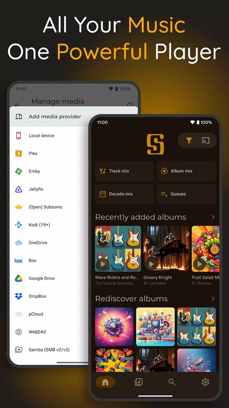 Cloud-hosted music player in Symfonium MOD APK