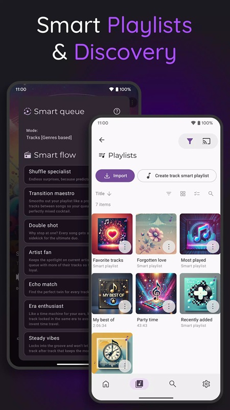 Create and manage smart lists in Symfonium MOD APK