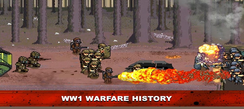 A wide variety of weapons are available for players to use in Trench Warfare 1914 MOD APK.