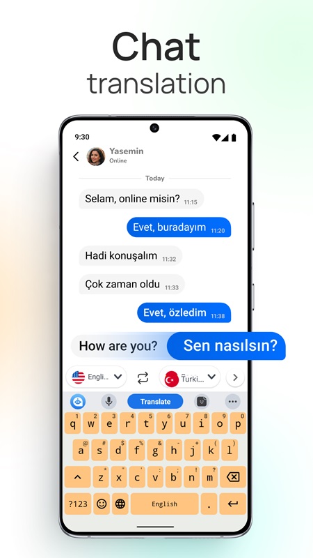 Switch between multiple languages in Translate Chat & Keyboard MOD APK