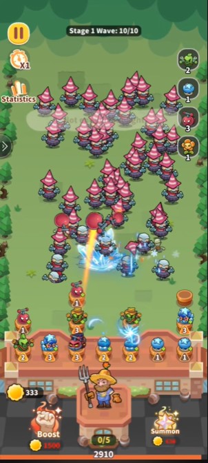 Confront the zombie bosses in Bloom & Boom MOD APK