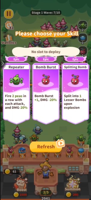 Use your combat skills to defeat zombies in Bloom & Boom MOD APK