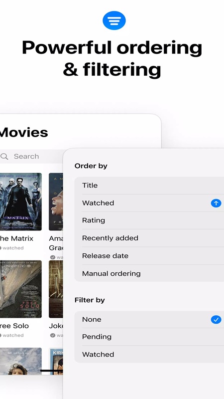 Customize the display order of categories in Listy MOD APK