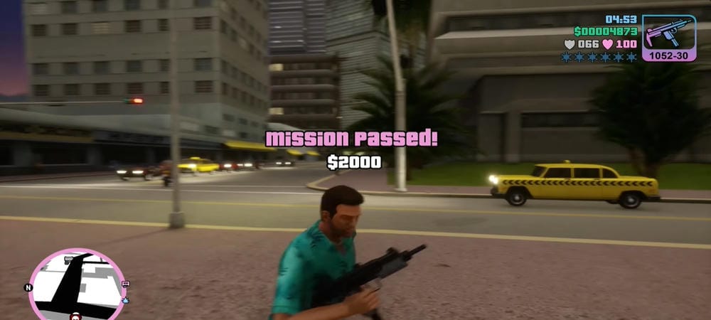 Complete missions to earn money in GTA Vice City Definitive Edition MOD APK