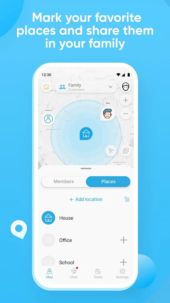 FamilyGo: GPS tracker for your mobile phone