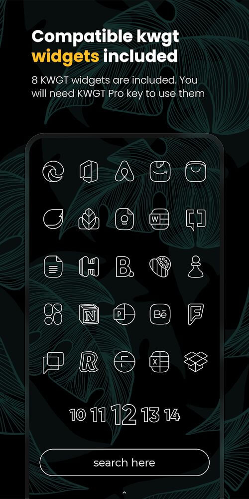 Vera Outline White Icon Pack