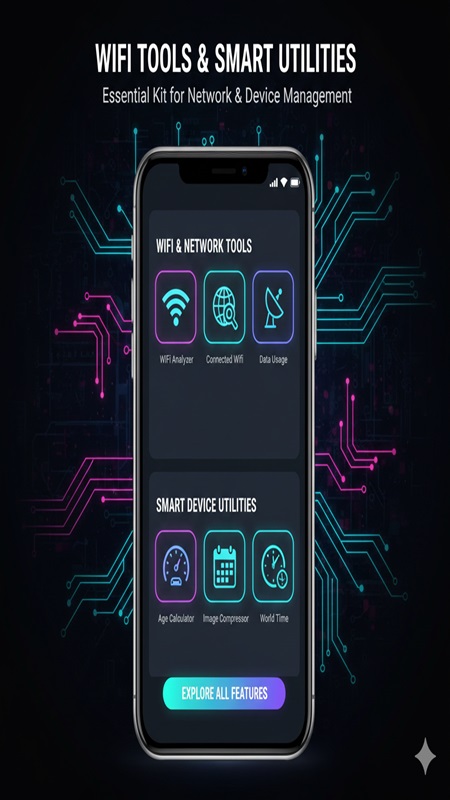 Access more smart Wifi monitoring and testing tools in PhoneX MOD APK