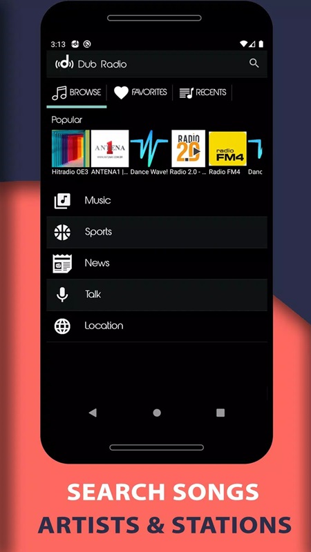 Easily search for your favorite shows with various genres in Dub Radio MOD APK