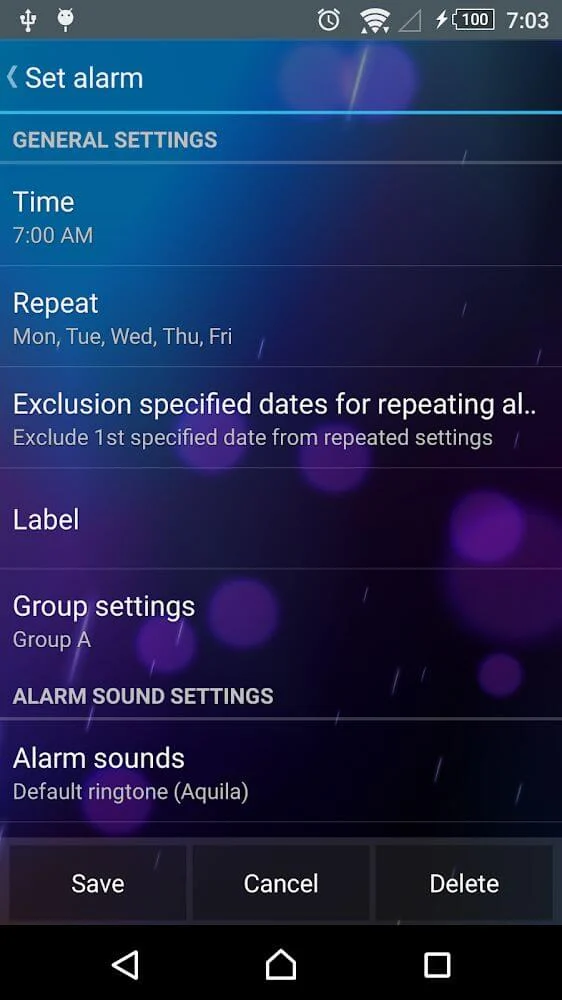 Smart Alarm mod