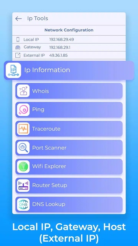 Use smart utilities to diagnose and fix network problems in Block WiFi & IP Tools MOD APK
